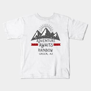 Greer Arizona Grand Canyon Adventure Awaits Rainbow Kids T-Shirt